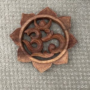 Om lotus flower wall hanging